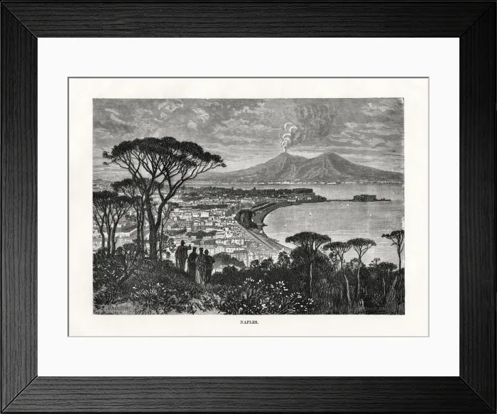 Framed Print : Naples, Italy, 1879. Artist: Charles Barbant Framed Print : Naples, Italy, 1879. Artist: Charles Barbant