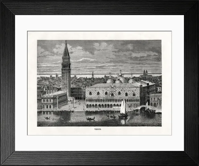 Framed Print : Venice, Italy, 1879. Artist: Charles Barbant Framed Print : Venice, Italy, 1879. Artist: Charles Barbant