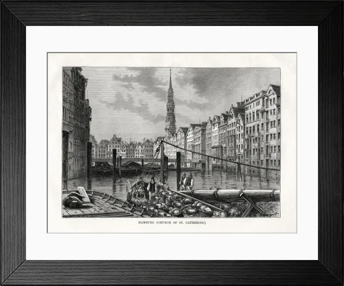 Framed Print : Church of St Catherine, Hamburg, Germany, 1879 Framed Print : Church of St Catherine, Hamburg, Germany, 1879