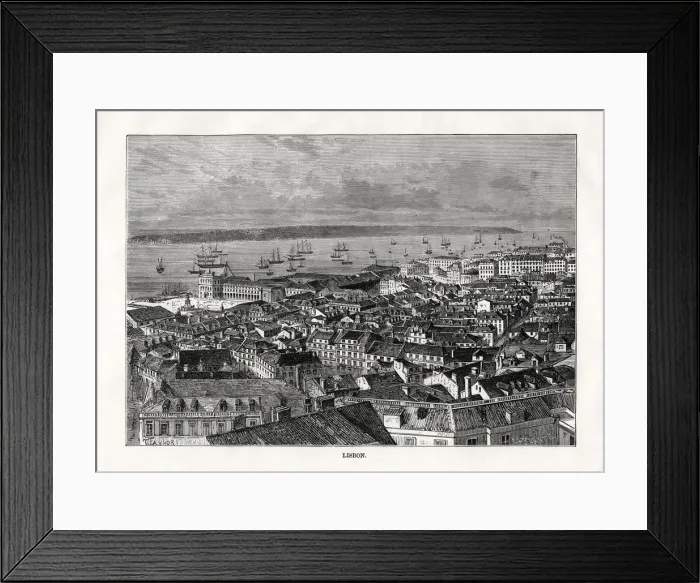 Framed Print : Lisbon, Portugal, 1879. Artist: Laplante Framed Print : Lisbon, Portugal, 1879. Artist: Laplante