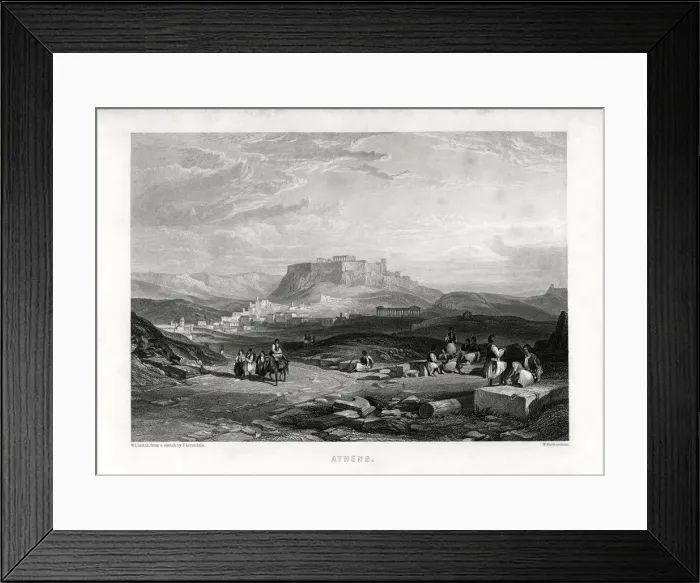 Framed Print : Athens, Greece, 1887. Artist: W Richardson Framed Print : Athens, Greece, 1887. Artist: W Richardson