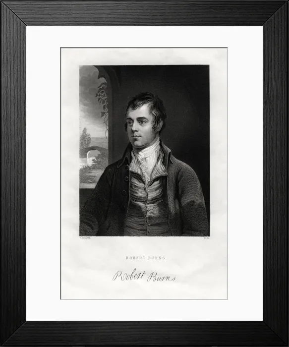 Framed Print : Robert Burns, Scottish poet, 19th century. Artist: W Holl Framed Print : Robert Burns, Scottish poet, 19th century. Artist: W Holl
