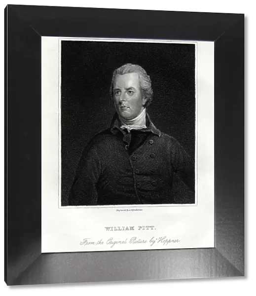 William Pitt the Younger, British statesman, 19th century. Artist: J Posselwhite
