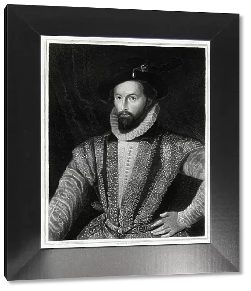 Sir Walter Raleigh, 1860. Artist: J Posselwhite