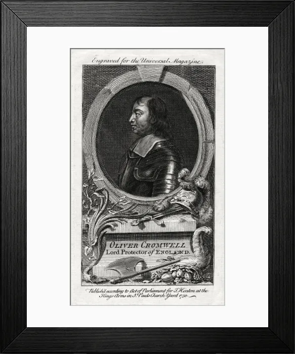 Framed Print : Oliver Cromwell, Lord Protector of England, 1750 Framed Print : Oliver Cromwell, Lord Protector of England, 1750