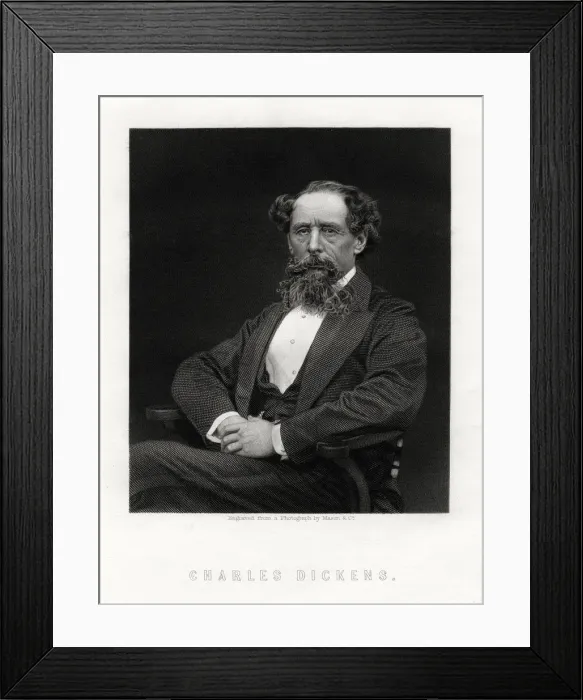 Framed Print : Charles Dickens, English novelist and journalist, 1876 Framed Print : Charles Dickens, English novelist and journalist, 1876