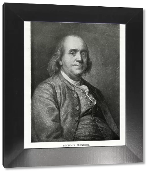 Benjamin Franklin, American statesman, printer and scientist, 20th century