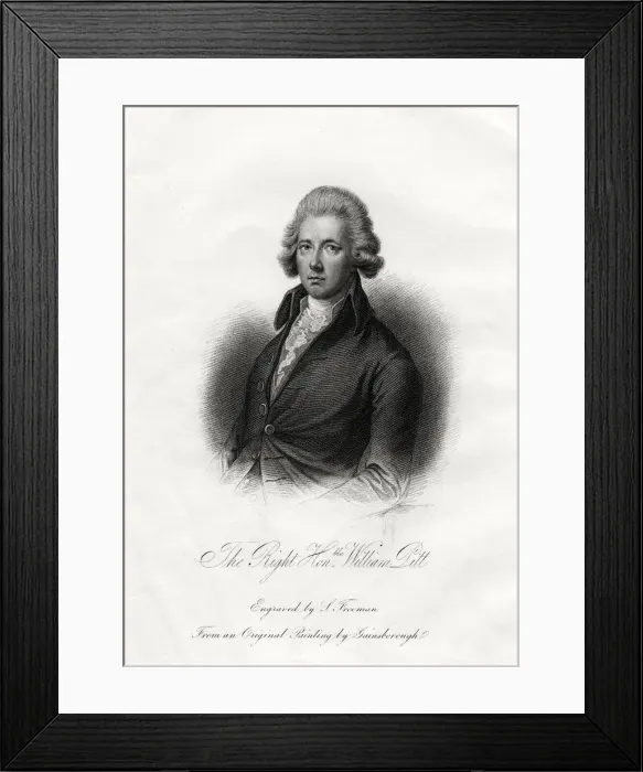 Framed Print : William Pitt the Younger, British statesman, 19th century. Artist: J Posselwhite Framed Print : William Pitt the Younger, British statesman, 19th century. Artist: J Posselwhite