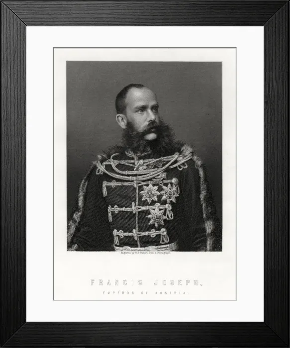 Framed Print : Francis Joseph, Emperor of Austria, 19th century. Artist: George J Stodart Framed Print : Francis Joseph, Emperor of Austria, 19th century. Artist: George J Stodart