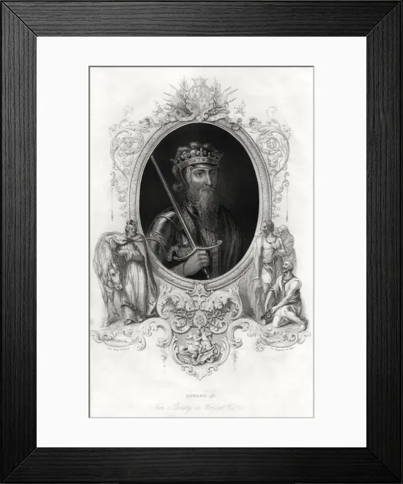 Framed Print : Edward III, King of England, 1860 Framed Print : Edward III, King of England, 1860