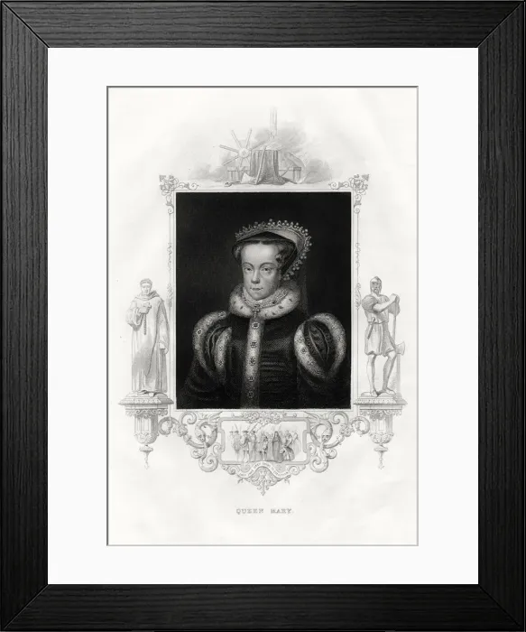 Framed Print : Mary I (1516-1558), also known as Mary Tudor, 1860 Framed Print : Mary I (1516-1558), also known as Mary Tudor, 1860