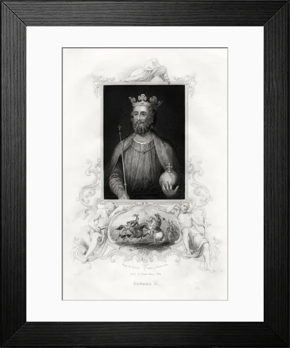 Framed Print : King Edward II, 1860 Framed Print : King Edward II, 1860