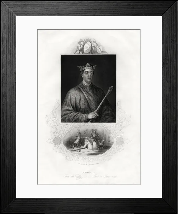 Framed Print : Henry II, King of England, 1860 Framed Print : Henry II, King of England, 1860