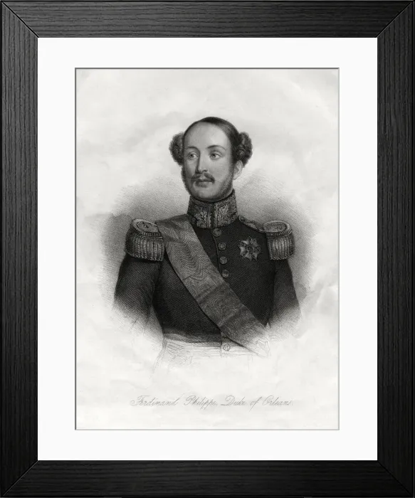 Framed Print : Ferdinand-Philippe (1810-1842), Prince Royal of France, 19th century Framed Print : Ferdinand-Philippe (1810-1842), Prince Royal of France, 19th century