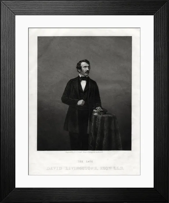 Framed Print : David Livingstone, Scottish missionary and African explorer, 1880. Artist: DJ Pound Framed Print : David Livingstone, Scottish missionary and African explorer, 1880. Artist: DJ Pound