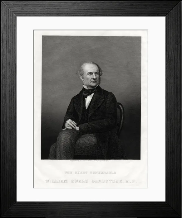 Framed Print : William Ewart Gladstone MP, British Liberal Prime Minister, 1880. Artist: DJ Pound Framed Print : William Ewart Gladstone MP, British Liberal Prime Minister, 1880. Artist: DJ Pound