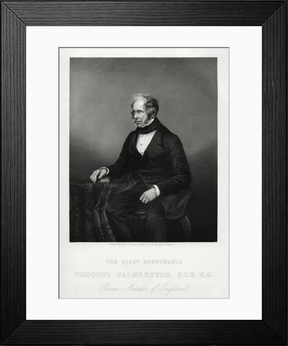 Framed Print : Henry John Temple, 3rd Viscount Palmerston, British statesman, c1880. Artist: DJ Pound Framed Print : Henry John Temple, 3rd Viscount Palmerston, British statesman, c1880. Artist: DJ Pound
