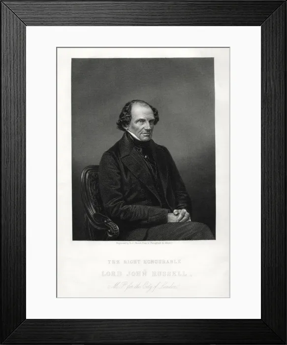 Framed Print : The Right Honourable John Russell, 1st Earl Russell, British Liberal statesman, c1880. Artist: DJ Pound Framed Print : The Right Honourable John Russell, 1st Earl Russell, British Liberal statesman, c1880. Artist: DJ Pound