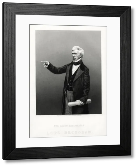 Framed Print : The Right Honourable Henry Brougham, Lord High Chancellor of Great Britain, c1880. Artist: DJ Pound Framed Print : The Right Honourable Henry Brougham, Lord High Chancellor of Great Britain, c1880. Artist: DJ Pound
