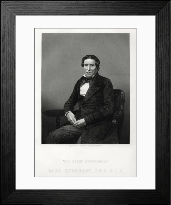 Framed Print : The Right Honourable John Singleton Copley, Lord Chancellor and politician, c1880. Artist: DJ Pound Framed Print : The Right Honourable John Singleton Copley, Lord Chancellor and politician, c1880. Artist: DJ Pound