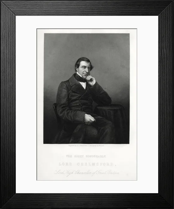 Framed Print : Frederic Thesiger, 1st Baron Chelmsford, English jurist and politician, c1880. Artist: DJ Pound Framed Print : Frederic Thesiger, 1st Baron Chelmsford, English jurist and politician, c1880. Artist: DJ Pound