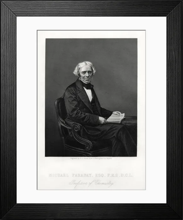 Framed Print : Michael Faraday, British scientist, c1880. Artist: DJ Pound Framed Print : Michael Faraday, British scientist, c1880. Artist: DJ Pound