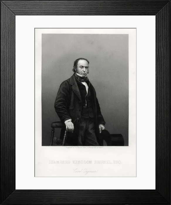 Framed Print : Isambard Kingdom Brunel, British engineer, c1880. Artist: DJ Pound Framed Print : Isambard Kingdom Brunel, British engineer, c1880. Artist: DJ Pound