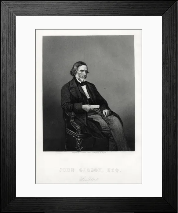 Framed Print : John Gibson, (1790-1866), British sculptor, c1880. Artist: DJ Pound Framed Print : John Gibson, (1790-1866), British sculptor, c1880. Artist: DJ Pound