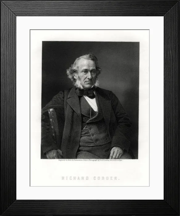 Framed Print : Richard Cobden, British manufacturer, Radical and Liberal statesman, 19th century. Artist: W Holl Framed Print : Richard Cobden, British manufacturer, Radical and Liberal statesman, 19th century. Artist: W Holl