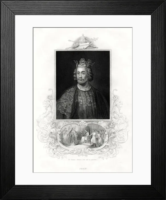 Framed Print : King John of England, 1860 Framed Print : King John of England, 1860