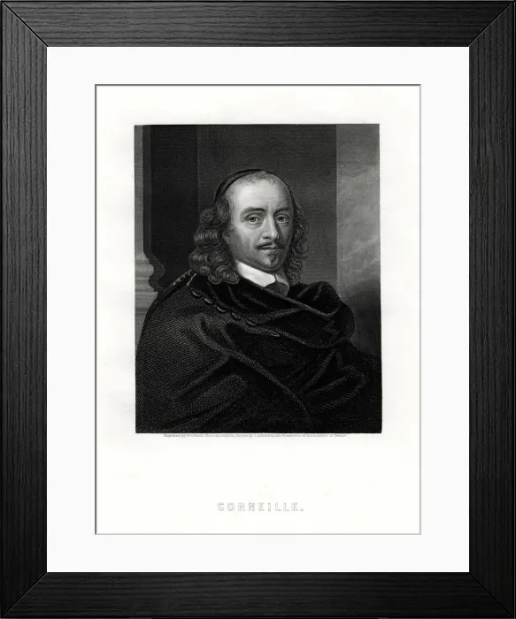 Framed Print : Pierre Corneille, French tragedian and dramatist, 19th century. Artist: Woolnoth Framed Print : Pierre Corneille, French tragedian and dramatist, 19th century. Artist: Woolnoth