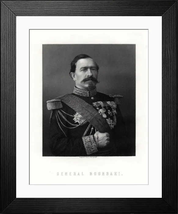 Framed Print : Charles Denis Sauter Bourbaki, French general, 19th century Framed Print : Charles Denis Sauter Bourbaki, French general, 19th century