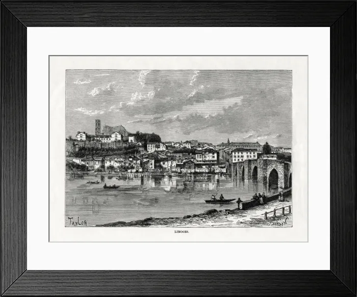 Framed Print : Limoges, France, 1879 Framed Print : Limoges, France, 1879