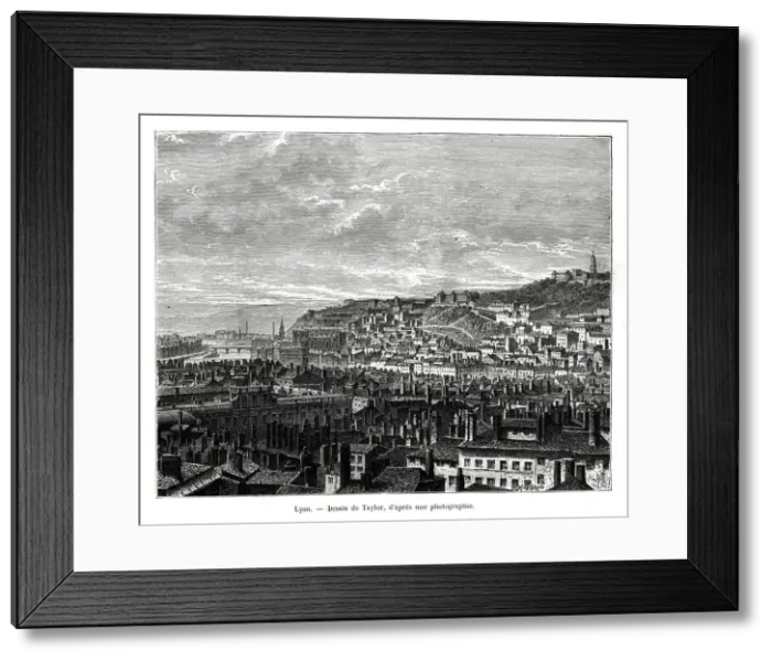 Framed Print : Lyon, France, 19th century. Artist: Taylor Framed Print : Lyon, France, 19th century. Artist: Taylor