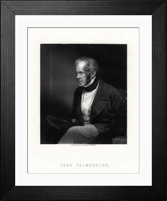 Framed Print : Lord Palmerston, British prime minister, 19th century. Artist: W Holl Framed Print : Lord Palmerston, British prime minister, 19th century. Artist: W Holl