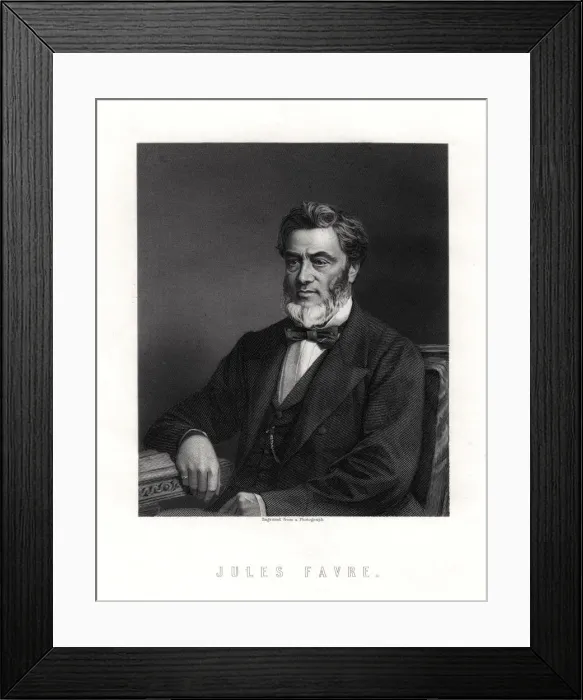 Framed Print : Jules Claude Gabriel Favre, French statesman, 19th century Framed Print : Jules Claude Gabriel Favre, French statesman, 19th century
