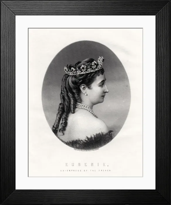 Framed Print : Empress Eugenie, (1826-1920), Empress Consort of France (1853-1870), 19th century. Artist: Francis Holl Framed Print : Empress Eugenie, (1826-1920), Empress Consort of France (1853-1870), 19th century. Artist: Francis Holl