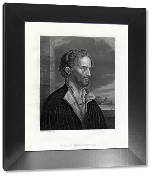Philipp Melanchthon German theologian and writer of the Protestant Reformation, 19th century. Artist: W Holl