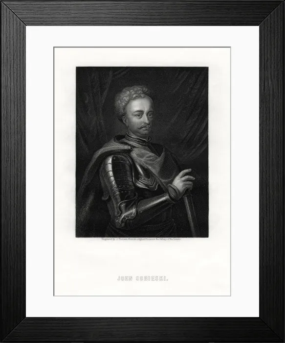 Framed Print : Jan III Sobieski, monarch of the Polish-Lithuanian Commonwealth, 19th century. Artist: J Thomson Framed Print : Jan III Sobieski, monarch of the Polish-Lithuanian Commonwealth, 19th century. Artist: J Thomson