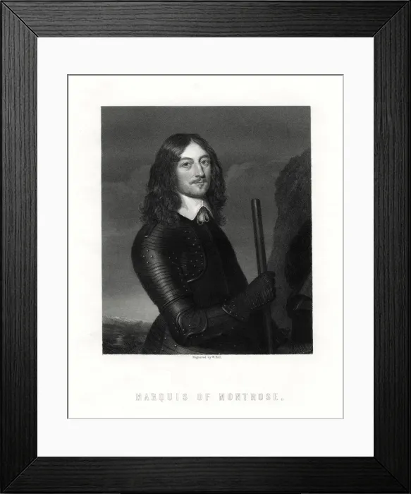 Framed Print : James Graham, 1st Marquess of Montrose, Scottish nobleman and soldier, 19th century. Artist: W Holl Framed Print : James Graham, 1st Marquess of Montrose, Scottish nobleman and soldier, 19th century. Artist: W Holl