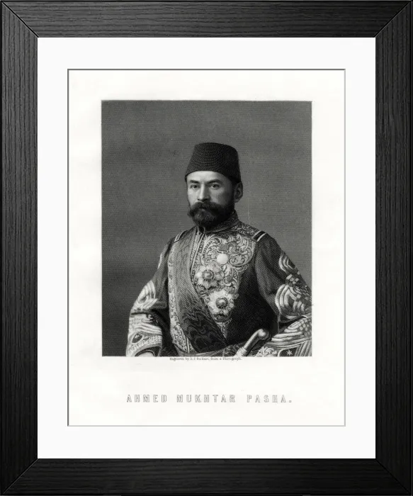 Framed Print : Ahmed Mukhtar Pasha, French and Ottoman Empire army officer, 19th century. Artist: George J Stodart Framed Print : Ahmed Mukhtar Pasha, French and Ottoman Empire army officer, 19th century. Artist: George J Stodart