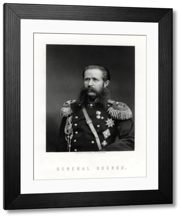 Framed Print : Iosif Vladimirovich Gurko, Russian Field Marshal, 19th century. Artist: George J Stodart Framed Print : Iosif Vladimirovich Gurko, Russian Field Marshal, 19th century. Artist: George J Stodart