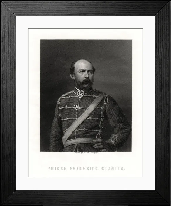 Framed Print : Prince Frederick Charles, 19th century. Artist: W Holl Framed Print : Prince Frederick Charles, 19th century. Artist: W Holl