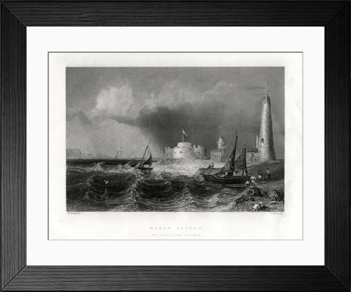 Framed Print : Hurst Castle, Portsmouth, 1860. Artist: W Mossman Framed Print : Hurst Castle, Portsmouth, 1860. Artist: W Mossman