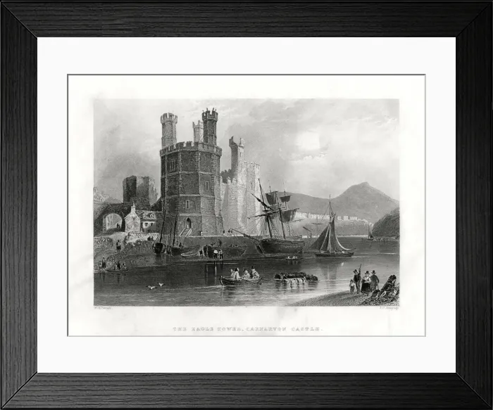 Framed Print : The Eagle Tower, Carnarvon Castle, Caernarfon, North Wales, 1860. Artist: JC Armytage Framed Print : The Eagle Tower, Carnarvon Castle, Caernarfon, North Wales, 1860. Artist: JC Armytage
