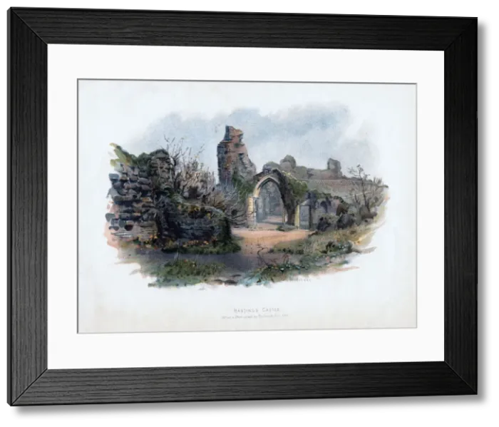 Framed Print : Hastings Castle, Sussex, 1895. Artist: C Wilkinson Framed Print : Hastings Castle, Sussex, 1895. Artist: C Wilkinson