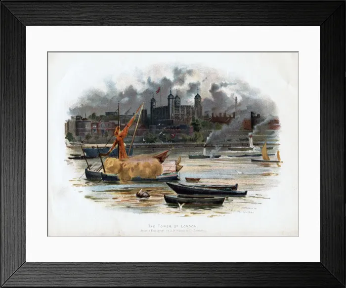 Framed Print : The Tower of London, England, 1895. Artist: C Wilkinson Framed Print : The Tower of London, England, 1895. Artist: C Wilkinson