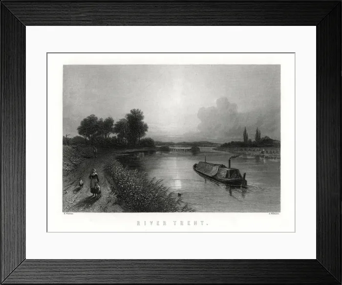 Framed Print : The River Trent, England, 1883. Artist: A Willmore Framed Print : The River Trent, England, 1883. Artist: A Willmore