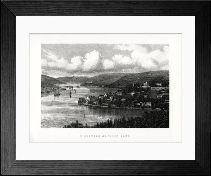Framed Print : Kingswear and the River Dart, South Devon, 1896 Framed Print : Kingswear and the River Dart, South Devon, 1896