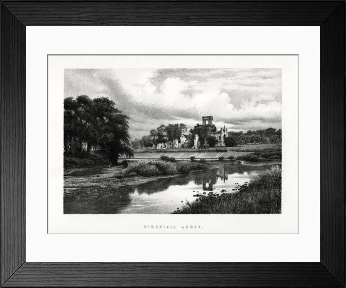 Framed Print : Kirkstall Abbey, Leeds, Yorkshire, 1896 Framed Print : Kirkstall Abbey, Leeds, Yorkshire, 1896